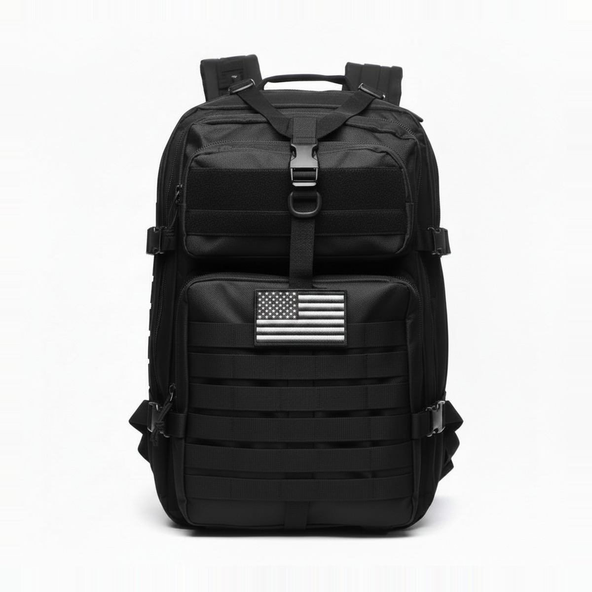 Mochila táctica Solvex Assault 50L en Negro vista frontal