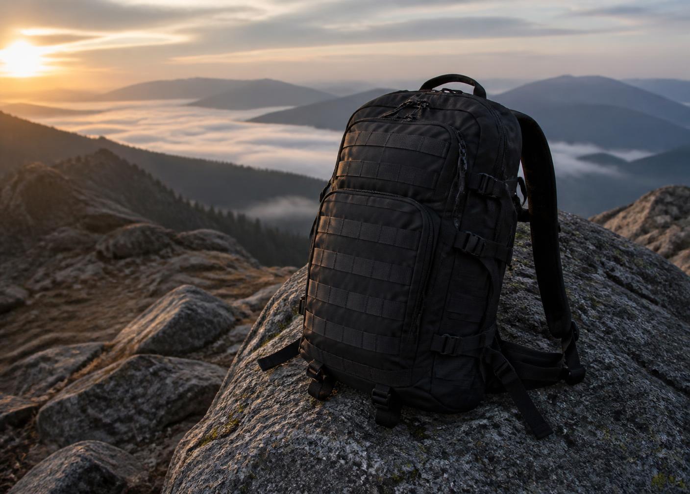 Montaña: mochila táctica Solvex Assault en uso